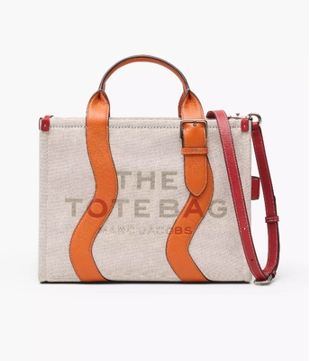 Bolso tote Marc Jacobs de lona ondulada naranja